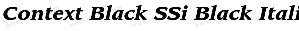 Context Black SSi Black Italic字体转换